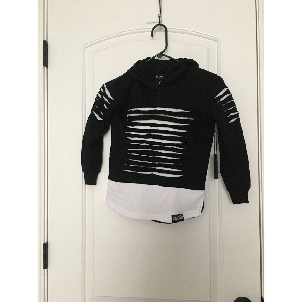 Switch Remarkable Boys Hoodie Sweatshirt Distressed Destroyed Size Small